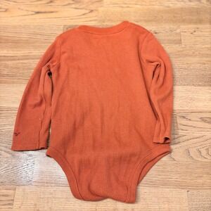 Toddler Long Sleeve Thermal Bodysuit Rust Orange 24M Layering One Piece Cabin